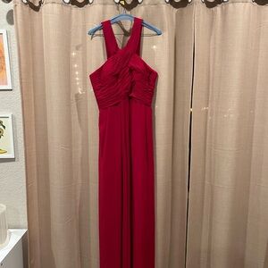 Bill Levkoff bridesmaid dress red